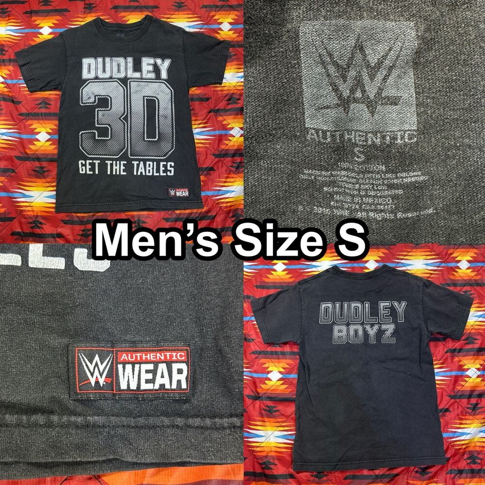 WWE Dudley Boyz 3D Get The Tables Black T-Shirt Men’s Size Small Wrestling